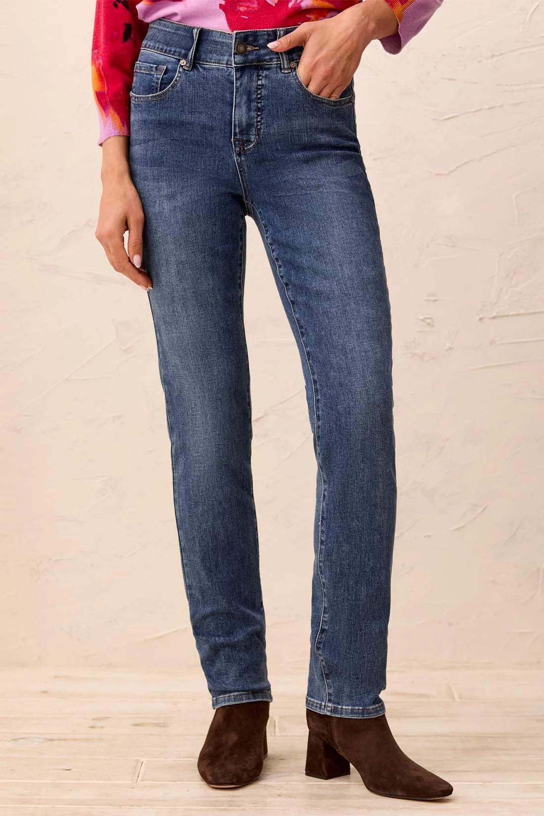 Sophia Curvy Straight Leg Denim Jeans