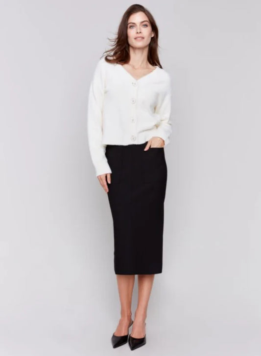 Crepe Skirt with Pockets