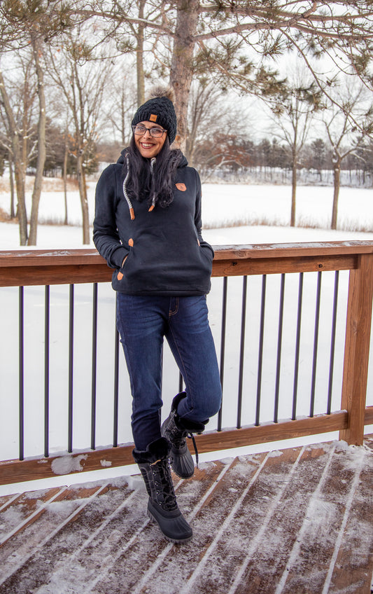 Artemis Black Hooded Sweatshirt