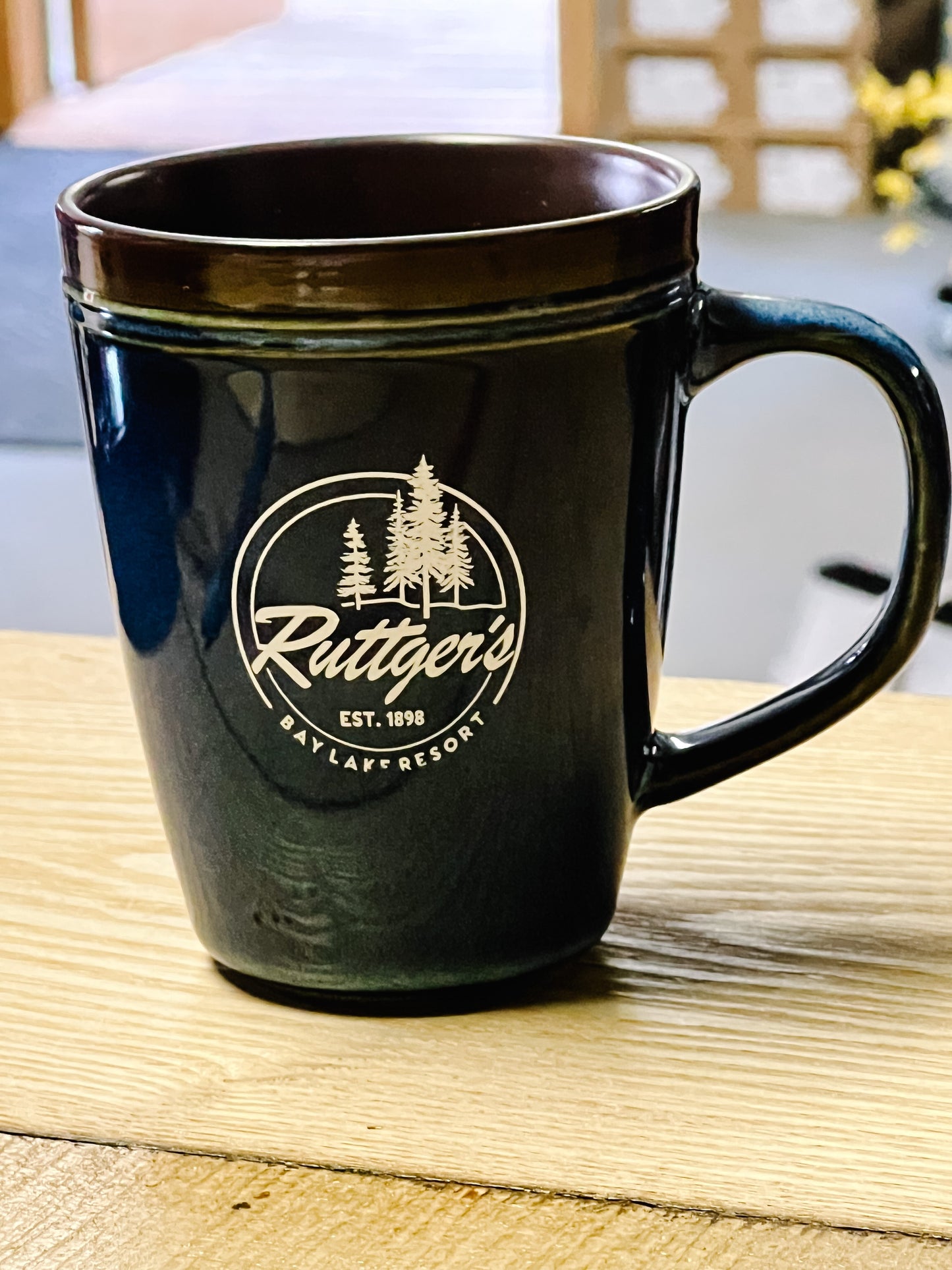 Ruttger's Coffee Mug - Blue or Moss Green