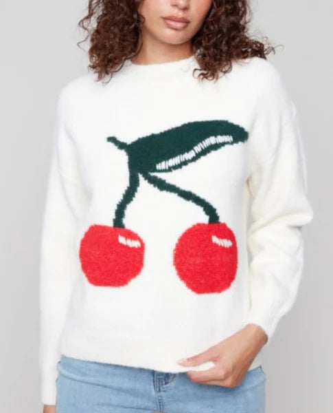 Fluffy Cherry Sweater