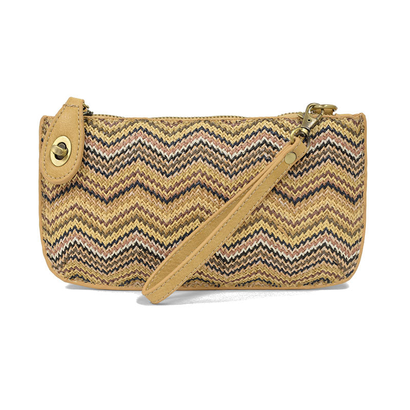 Straw Mini Crossbody Wristlet - Neutral