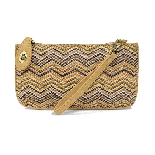 Straw Mini Crossbody Wristlet - Neutral