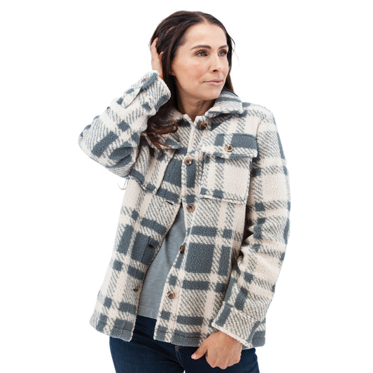 Helena Fleece Plaid Jacket