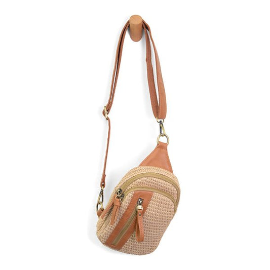 Skyler Sling Bag Natural Straw