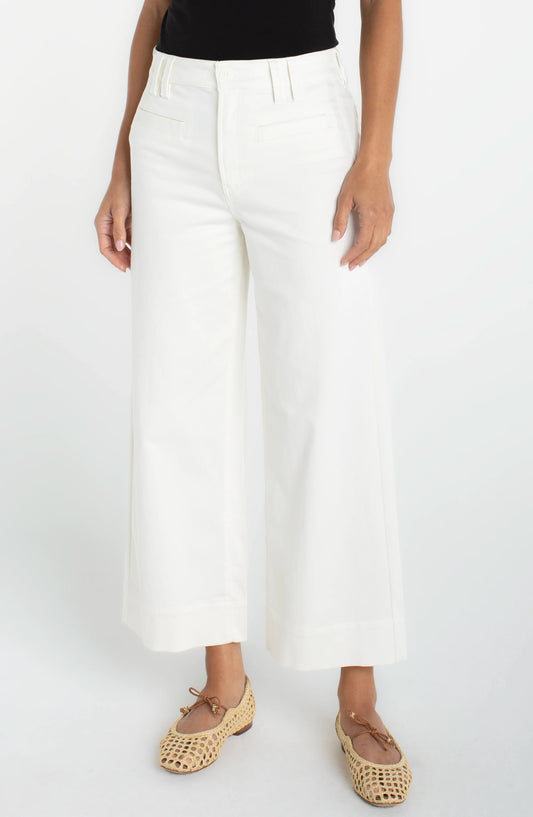Crop Wide Leg w/Welt Pockets