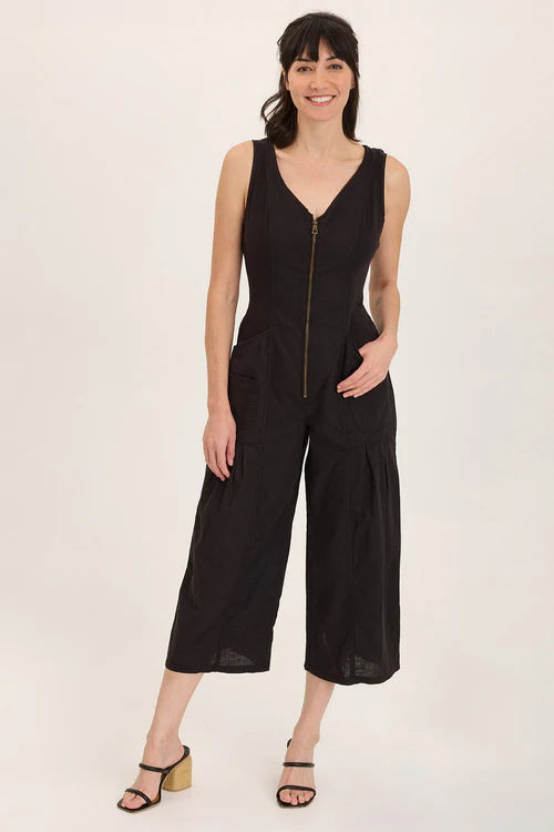 Linen Macgowan Wide Leg Cargo Jumpsuit