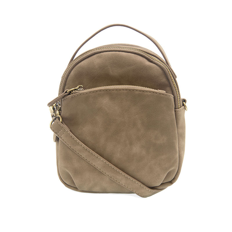 Kinsely Convertible Crossbody Backpack - Taupe
