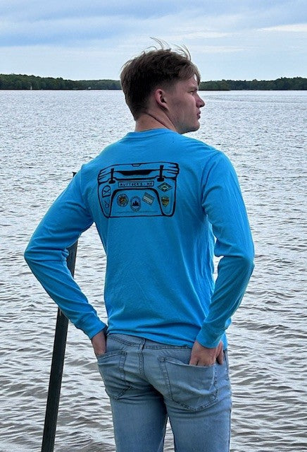 Ruttger's Long Sleeve Pocket Tee - Baja Blue