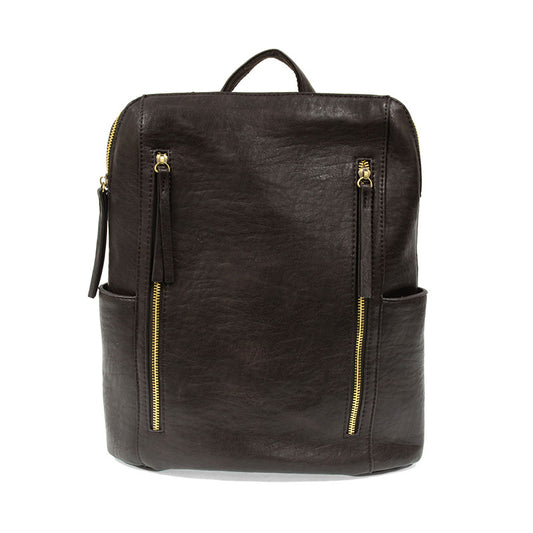 Raegan Double Zipper Backpack - Expresso Bean