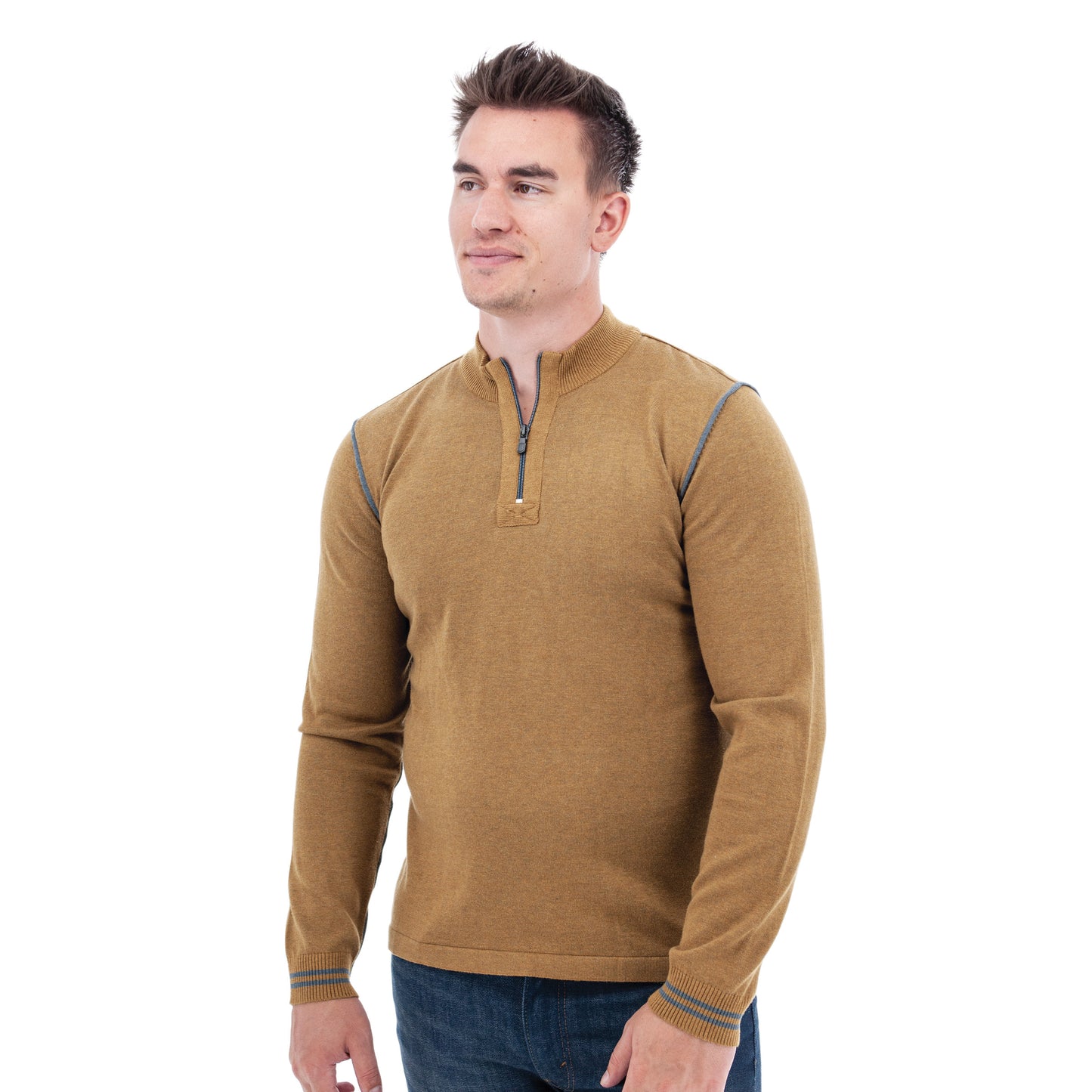 Silas Lightweight 1/4 Zip Sweater Bistre