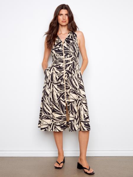 Front Zip Midi Dress