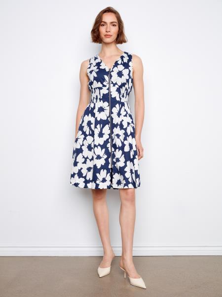 Sleeveless Front Zip Dress