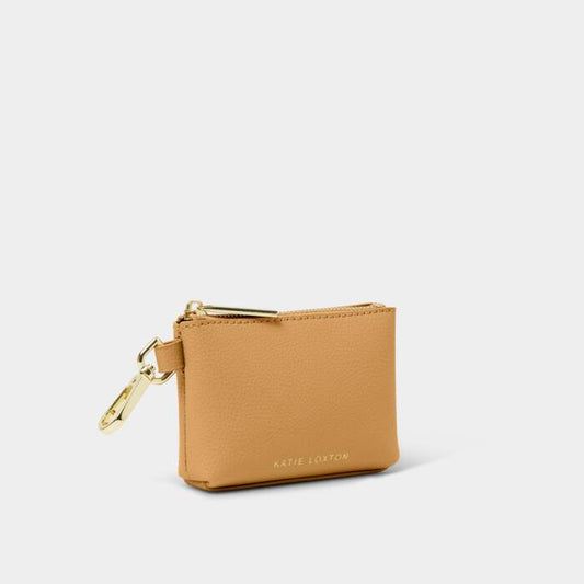Tan: Evie Clip-On Coin Purse