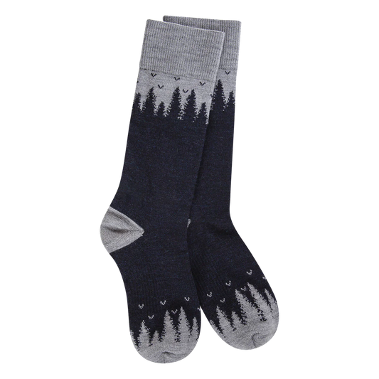 Navy Forest Socks