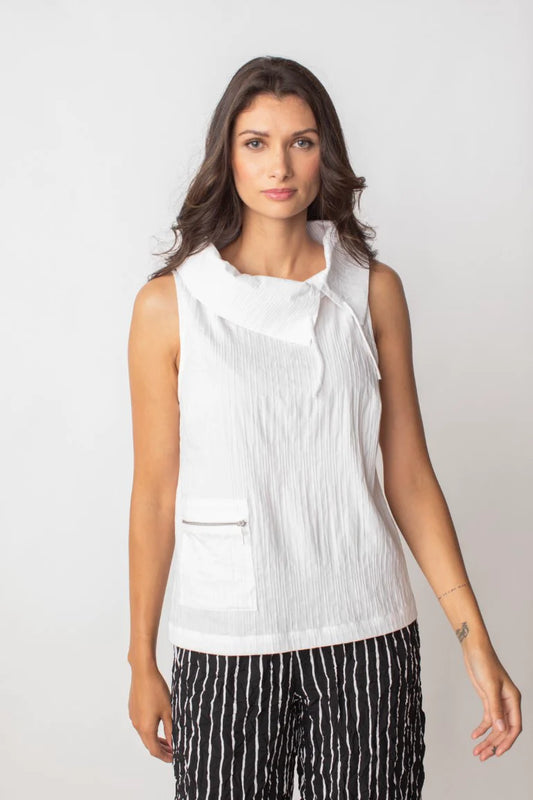 Drawstring Tank - White