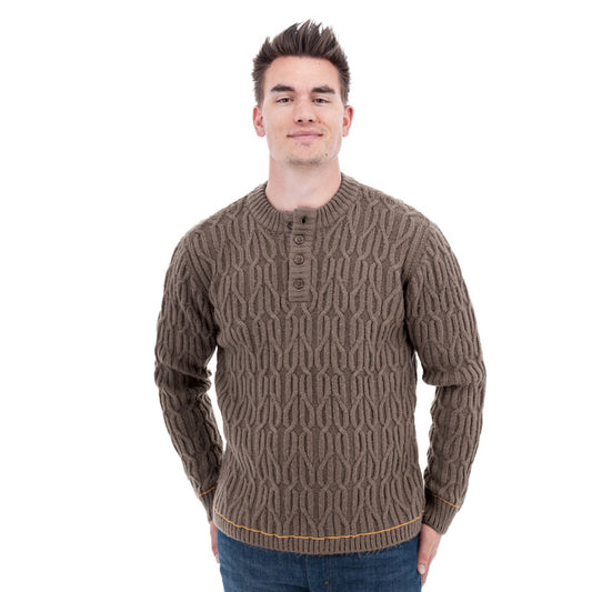 Wyatt Cable Knit Sweater Walnut