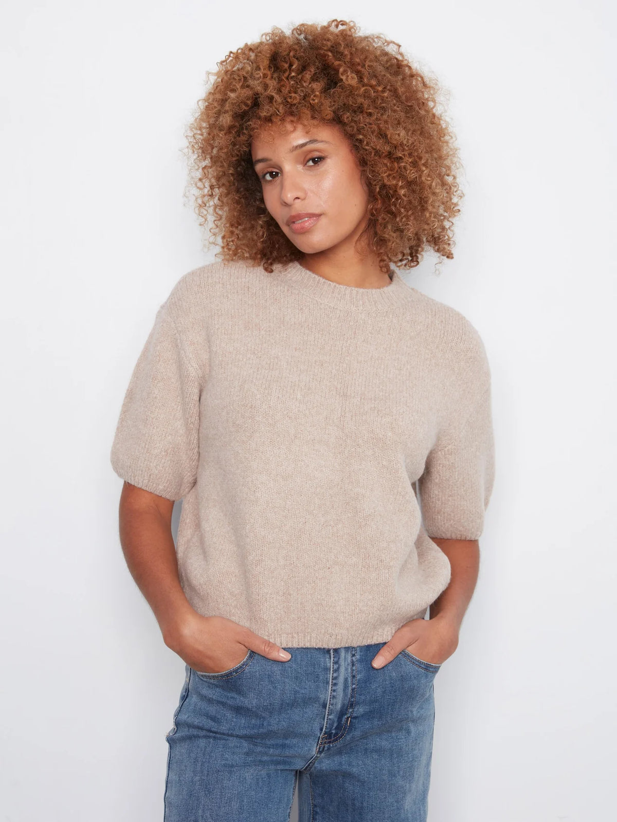 Balloon Sleeve Knit Sweater