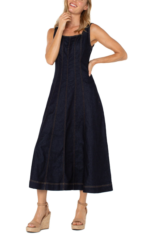 Midi Dress W/ Smocked Back