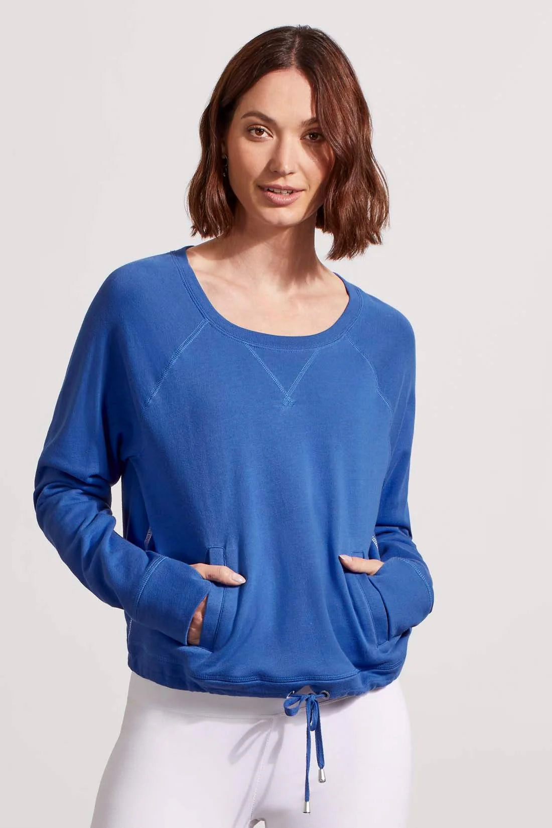 Long-sleeve Cobalt Crew Neck