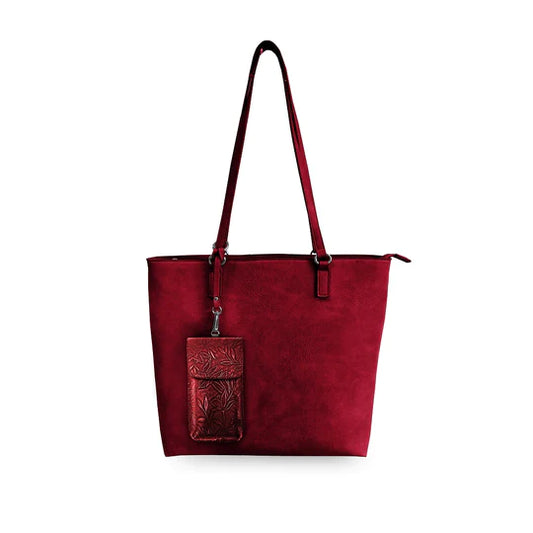 Burgundy Tote Bag