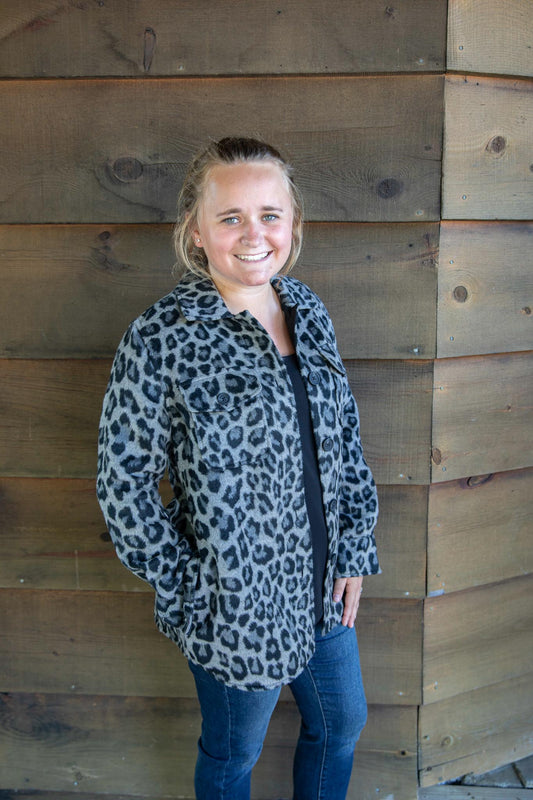 Cheetah print button up